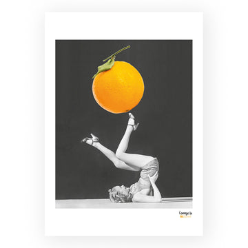 Lámina emocional decorativa coraje naranja.